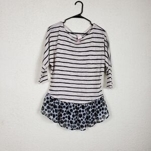 J mode usa cute striped poka dot shirt